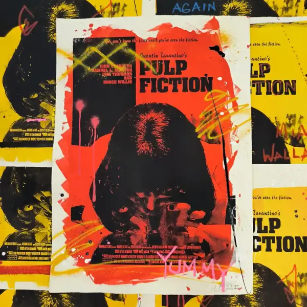 Mía Wallace (Pulp Fiction) - Retrato Print (Original painting on paper) Arte Urbano Barcelona