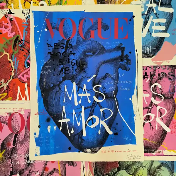 Corazón Anatómico - Retrato print (original painting on paper) Arte Urbano Contemporaneo Barcelona