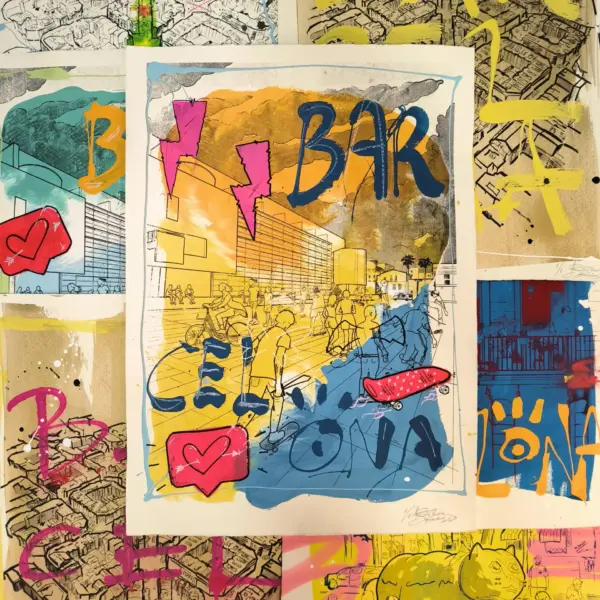 MACBA - Arte Urbano Contemporáneo Barcelona - Retrato Print (original painting on paper)